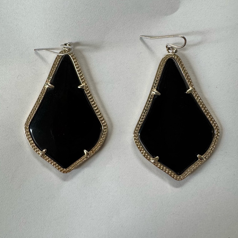 Kendra Scott Black and Gold Earrings